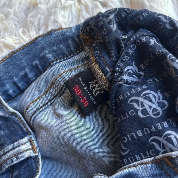 Rock & Republic Relaxed Straight Leg Jeans 30x30 - Picture 5 of 6